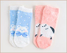 イメージ:婦人ショート丈 シャギーモールソックス くま柄/シマエナガ柄