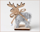 イメージ:ファー付きウッドクリスマススタンド