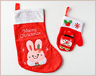 イメージ:クリスマスプレゼント 靴下刺繍付き/手袋
