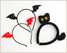 イメージ：ハロウィンコウモリカチューシャ／くろねこカチューシャ