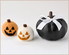 イメージ:ハロウィンフェルトマスコット/リボン付きパンプキンオブジェ