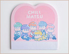 イメージ:おそ松さん ダイカットメモ帳 チル柄