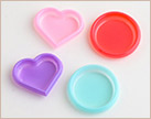 イメージ：ミニスイーツトレー　ハート型／丸型
